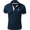 LIUPMWE Polo Uomo Manica Corta Ricamo Giraffa Cotone Moda Comodo vestibilità Slim Golf Poloshirt Sportive Shirt