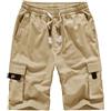 APTRO - Pantaloncini da uomo Cargo, estivi per il tempo libero, in cotone, senza cintura