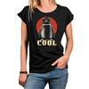 MAKAYA Maglietta Donna con Pinguino Divertente Tshirt Spiritosa con Stampa Animale e Scritta Cotone