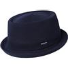 Kangol Cappello da Uomo Bamboo Mowbray Pork Pie Dark Blue (Blu), Herren:M