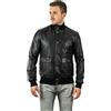 Borghese - Pelletteria Artigianale Pelletterie Borghese | Bomber in Pelle Uomo Nappa Nero | Vera Pelle | Giacca in Pelle | Primavera | Giubbotto | Giubbino | Made in Italy | POLO (50, Nero)