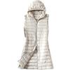 JIEDOUKEJI Gilet Piumino Donna Leggero Lungo Gilet Trapuntato con Cappuccio Giubbotto Imbottito smanicato Invernale Giubbino smanicato Giacca Giacche Imbottiti Piumini senza Maniche Donna Piuma Taglie Forti