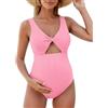 FEOYA Costume da Bagno Premaman, Costume Intero Contenitivo per Gravidanza, Costume Bagno Donna in Gravidanza S-XL