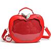 Ginwrek Itabagh, Borsa Ita rossa, Itabag a forma di borsa a tracolla Ita convertibile con finestra trasparente per gli appassionati di anime, zaino a tracolla in poliuretano stile dolce