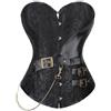 Generisch Corsetto da donna da pirata, corsetto da donna, per feste di carnevale, steampunk, sexy, per Halloween, corpetto gotico, corsetto, corsetto, vintage, costume da vampiretop da pirata, O nero