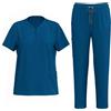 Ausing Set di scrub unisex slip on infermiera tunica zip up manica corta scollo a v tunica pantaloni abiti da lavoro con divise mediche con top e pantaloni ospedalieri