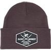 Surf Monkey DRESSED IN MUSIC PLAY WITH ME Berretto con Risvolto da Uomo - Original Beanie - Taglia Unica - Toppa incisa sulla Piega Disegno risvoltato - Surf Monkey® - Surfing The Basque Country (Melanzana)