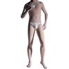 HTRUIYATY Bodystocking Lucido Uomo Nylon Lunga Sexy Collant Brillant Catsuit Bodysuit