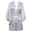 BABEYOND - Vestaglia da donna con stampa floreale, accappatoio estivo, kimono corto, in raso, da donna, da spiaggia