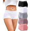 READY TO LOVE Mutande Donna Cotone Boxer Shorts Culotte Slip Pantaloncini Confortable en Dentelle Shorts Donna Pacco da 6 (XXL)