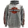 Harley-Davidson Men's Bar & Shield Logo Pullover Hooded Sweatshirt, Gray