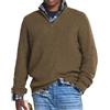 Juneyou Maglione da uomo in cashmere casual con cerniera, maglione da uomo con cerniera a 1/4 con collo a lupetto