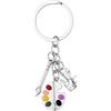 Guqqeuc Portachiavi con tavolozza artistica, regalo per gli amanti dell'arte, regalo artistico per artisti, migliori amici, regalo di compleanno e Natale per insegnanti d'arte, Stile 6, S