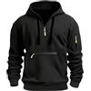 Volemo Felpa Uomo con Zip e Cappuccio Hoodie Cotone Felpe Palestra Alta visibilità Giacca Sportiva
