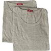 RAGNO SPORT Confezione 2 t-Shirt Intime Uomo Camiciola Cotone Manica Corta Girocollo Bipack 601417, 318B Argento Bipack, L