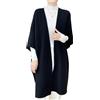 Ailaile 100% lana merino scialle Wrap Donna Poncho Capo Cardigan Autunno Inverno Scialle Aperto Maglione Cappotto, Nero , Taglia unica