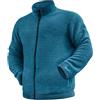 EMUKFD Giacche da uomo in pile Sherpa, con cerniera e colletto rialzato, con tasca, invernali, calde, casual, pesanti e pelose, bomber tattici, blu cielo, L