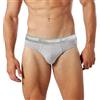 Intimitaly Cotonella Slip Uomo Cotone Elasticizzato Pacco da 4 Bielastico Mutande Uomo Cotone Intimo Mutande Uomo Colorate alla Moda Bianchi Neri Grigio