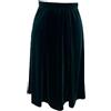Kiran Fashion Gonna longuette da donna, in velluto, elasticizzata, svasata, elegante, casual, da lavoro, Verde scuro, 44