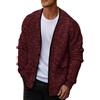 Oanviso Cardigan Uomo Lavorato A Maglia Invernale Pile Interno Giacca Slim Fit Casual Elegante Maglione Aperto con Bottoni Pullover Caldo Morbido Cappotto Quadri Sweater