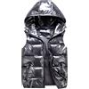 Kswlwccpp Gilet Uomo Invernale, 2025 Piumino Smanicato Uomo - Nero Lucido Con Cappuccio Gilet Invernale Imbottito Leggero Caldo Giacca S-4Xl