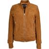 House Of Leather Bomber MA-1 da donna in vera pelle scamosciata di capra, leggera, morbida, aderente, Faye