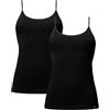DANISH ENDURANCE 2 Canotte Intime Donna in Fibra di bambù, Senza Cuciture, Morbide e Traspiranti, Nero, X-Small/Small
