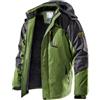 CARWORNIC Uomo Antivento Montagna Sci Giacca Inverno Caldo Neve Cappuccio Windbreaker Trekking Snowboard Cappotto, verde, L