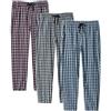 MoFiz Pantaloni Pigiama Uomo Cotone Lungo Pantaloni a Quadretti con Tasche 3 Pack-D, S