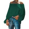 Xmiral T-Shirt da Donna a Maniche Lunghe Allentata a Maniche Lunghe Tinta Unita Monospalla Primavera ed Estate da Donna Abbigliamento Camicia (XXL,AG-1)