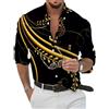 Oanviso Camicie Casual da Uomo Manica Lunga Camicia Hawaiana con Bottoni Funky Stampa Floreale Camicia Elegante Estiva Blouse Moda Camicie per Mare Spiaggia Vacanza A 11 XL