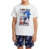 Sonic The Hedgehog T-Shirt e Pantaloncini per Ragazzi, Pigiama in 2 Pezzi per Bambino Design Sonic Il Riccio, Taglia 4 Anni | Bianco