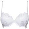 LORMAR Reggiseno Balconcino Push Up +2 Taglie Formedouble Pizzo (1, Bianco)