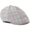 Riki Browns Cappello Piatto Uomo in Lino con Fodera in Cotone - Made in Italy - Blu a Quadri, Nero, Tweed a Linee Rosse - Misure 55, 57, 59, 72