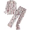 Uwdiohq Da Donna in Flanella, Set di Pantaloni Cotone Spazzolato con Bottoni, Taglia S XL, Abbigliamento Notte, Caldo E Accogliente, Invernale Pigiamini Bambine (Navy, XXXL) Pigiama Ragazza 16