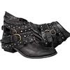 OBiQuzz Stivali da cowboy, da donna, con borchie, stile gotico, stile vintage, da donna, con tacco a blocco, stile western, Nero , 38 EU