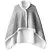 Generisch Poncho da donna, invernale, caldo, poncho da donna, in pile, portatile, coperta, comoda coperta con bottoni, per letto, divano, ufficio, grigio chiaro, Siehe Beschreibung