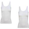 JADEA Offerta 2 Pezzi Canotta Donna in Cotone Elasticizzato, Canotta Donna Spalla Larga, Camiciola Multipack 80234182 (2 Pezzi Bianco, S)