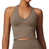 Onsoyours Canottiera Top Palestra Donna Estiva Y2K Tops Scollo a V Canotta Imbottita Sportivo per Fitness Yoga Gym