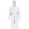 SaRani Accappatoio Vingi Lisbona Uomo Donna Unisex Con Cappuccio Cotone Microspugna Tinta Unita (S/M, Bianco)