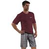 e.VIP® Pigiama da uomo Chris S 325A in 100% cotone, rosso vivo, XL