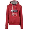 Geographical Norway Gadrien Lady - Felpa Donna Zip Hoodie Tasche - Pile Donna Maglione Manica Lunga Giacca Cappuccio - Abito Ideale Primavera Estate Autunno Inverno Stagione (Bordeaux M)