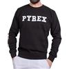 PYREX ORIGINAL - Felpa Girocollo da Uomo in Cotone, Polsini Elasticizzati, Logo Frontale - Art.45102 (Nero, S)