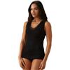 JADEA Donna 3 Pezzi Canotta Spalla Larga 9001 con Inserti in macramè in Cotone Mercerizzato, Nero, 6