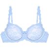 YAMAMAY - Reggiseno Balconcino con Ferretto, Azzurro, Linea Fancy Lace, Donna