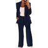shownicer Tailleur Donna Eleganti Pantaloni e Giacca da Cerimonia Completo Blazer a Maniche Lunghe Tuta Elastici in Vita Set di Abiti in Tinta Unita Due Pezzi Elegante Suit