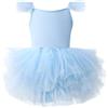 AIEOE Bambina Tutu Danza Classica Abito Balletto Ragazze Senza Maniche Cotone Leotard (Cavallo con Bottone) 1-8 Anni