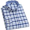 Adhdyuud Camicie casual da uomo in cotone Oxford Business Solid Regular Fit manica lunga plaid camicia a righe