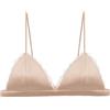 Xmiral Bralette a triangolo in raso di da donna Reggiseno senza fili con coppa morbida Reggiseno a e confortevole (con imbottitura per il petto) Reggiseni Chiusura Sul Davanti