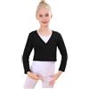 Bezioner Maglioncino da Balletto con Pile Giacca Danza per Bambini e Donne Nero XL (sopra 150 cm)
